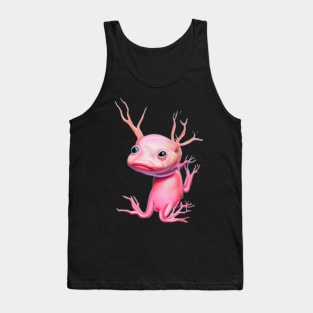 Tiny Axolotl pastel painting Tank Top